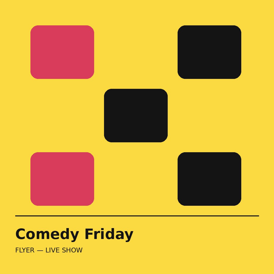 Comedy night flyer