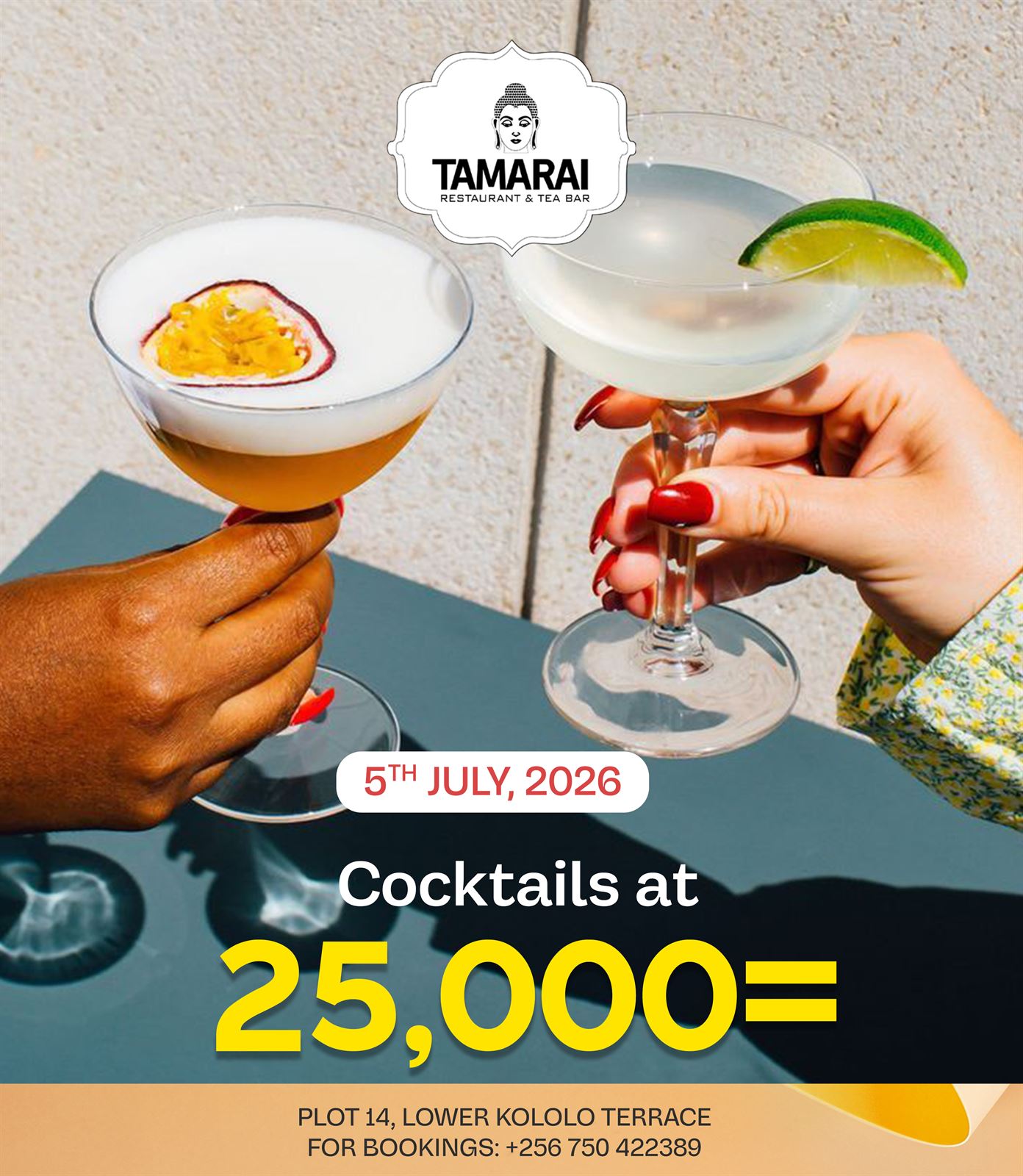 Tamarai cocktails offer post