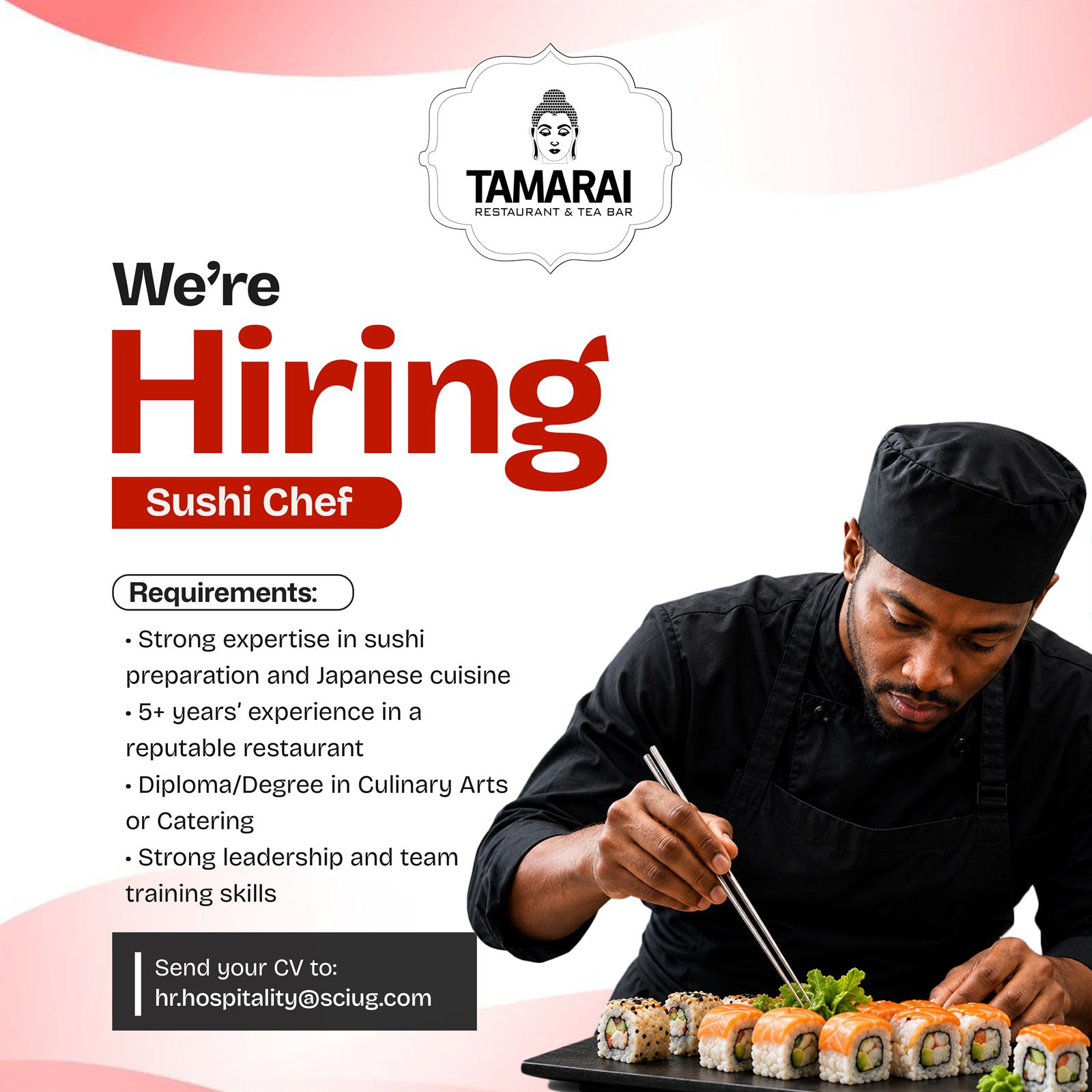 Tamarai hiring announcement post