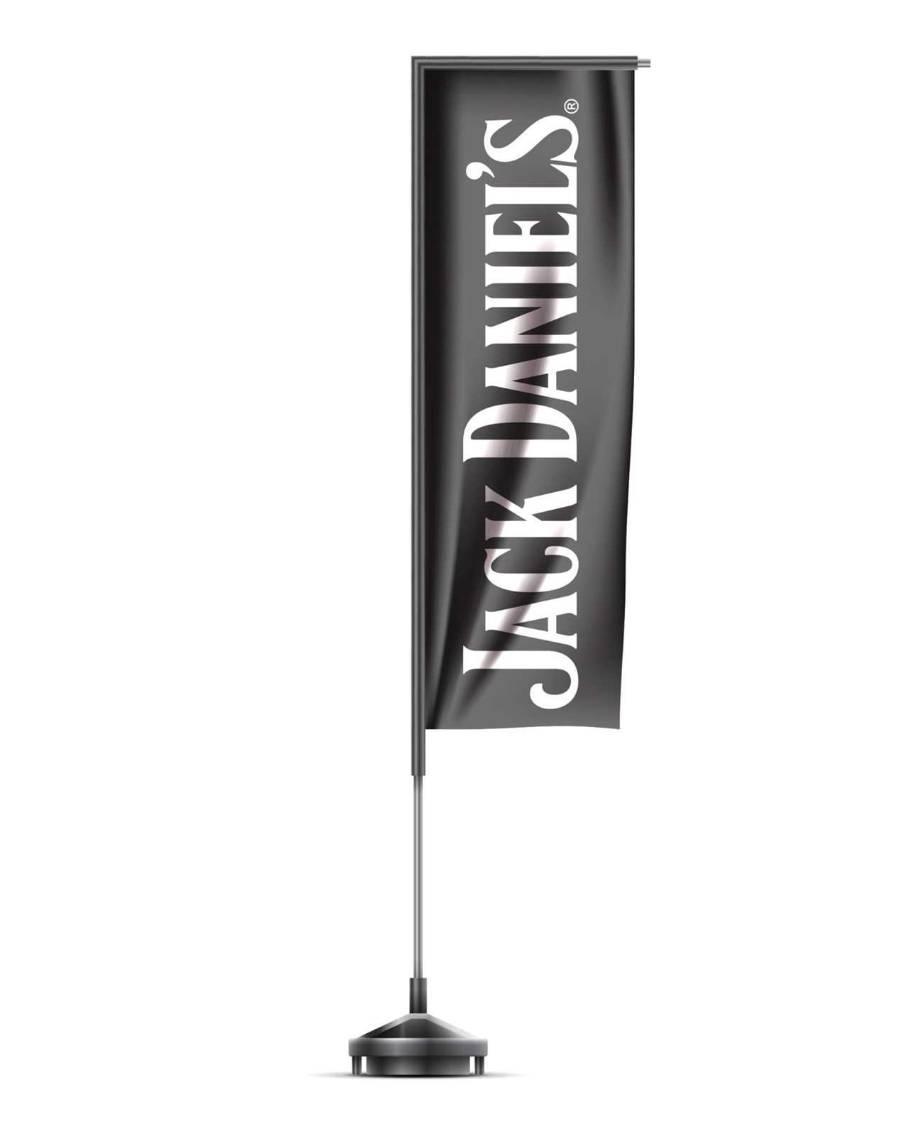 Black Jack Daniel's L-flag with the wordmark set vertically