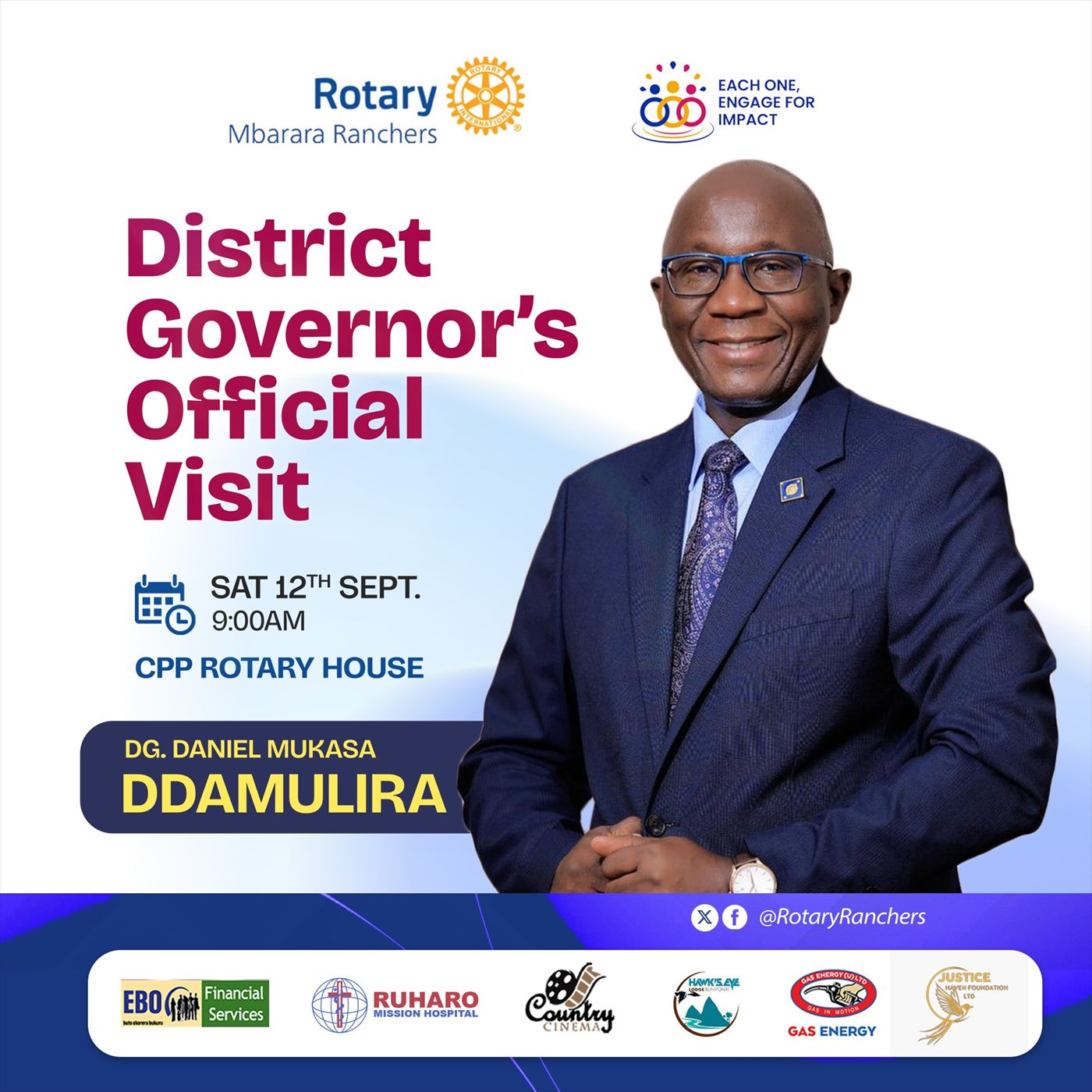 District Governor's official visit poster