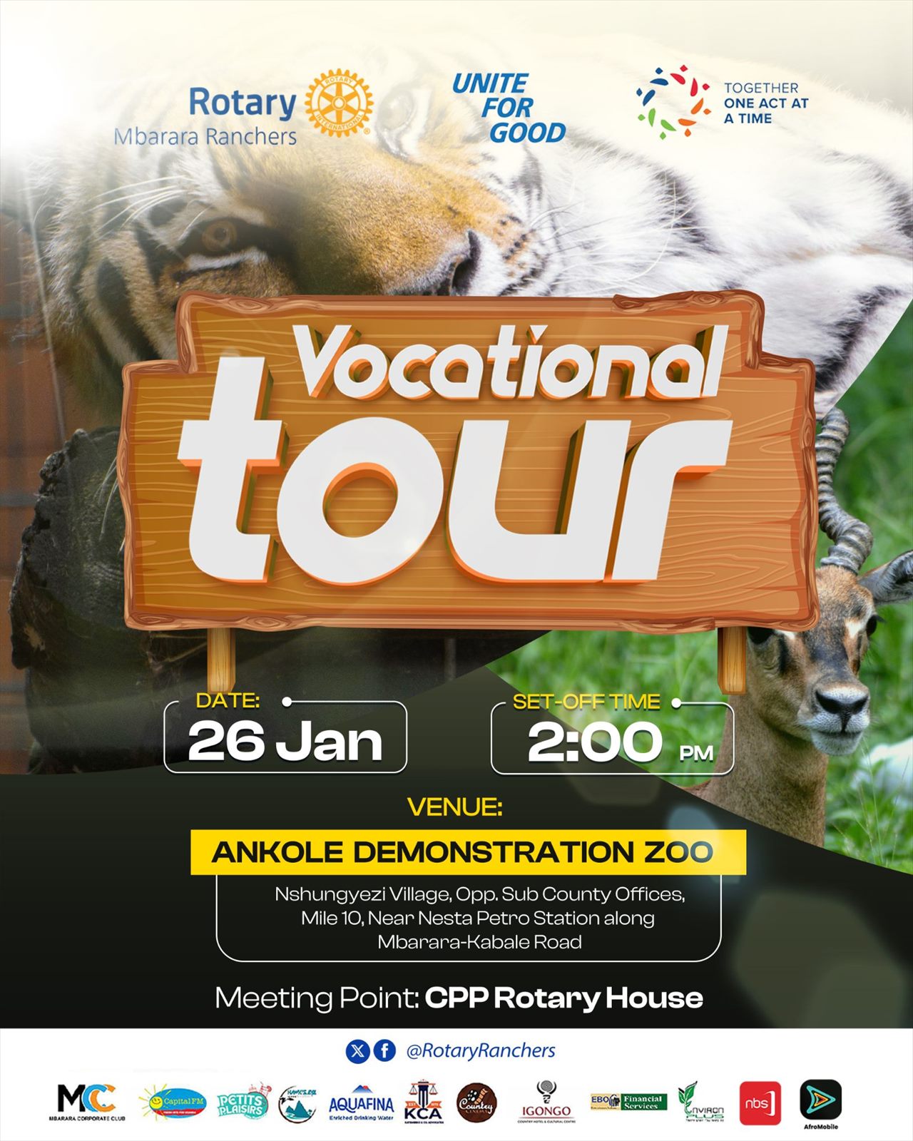 Vocational Tour poster for Ankole Demonstration Zoo