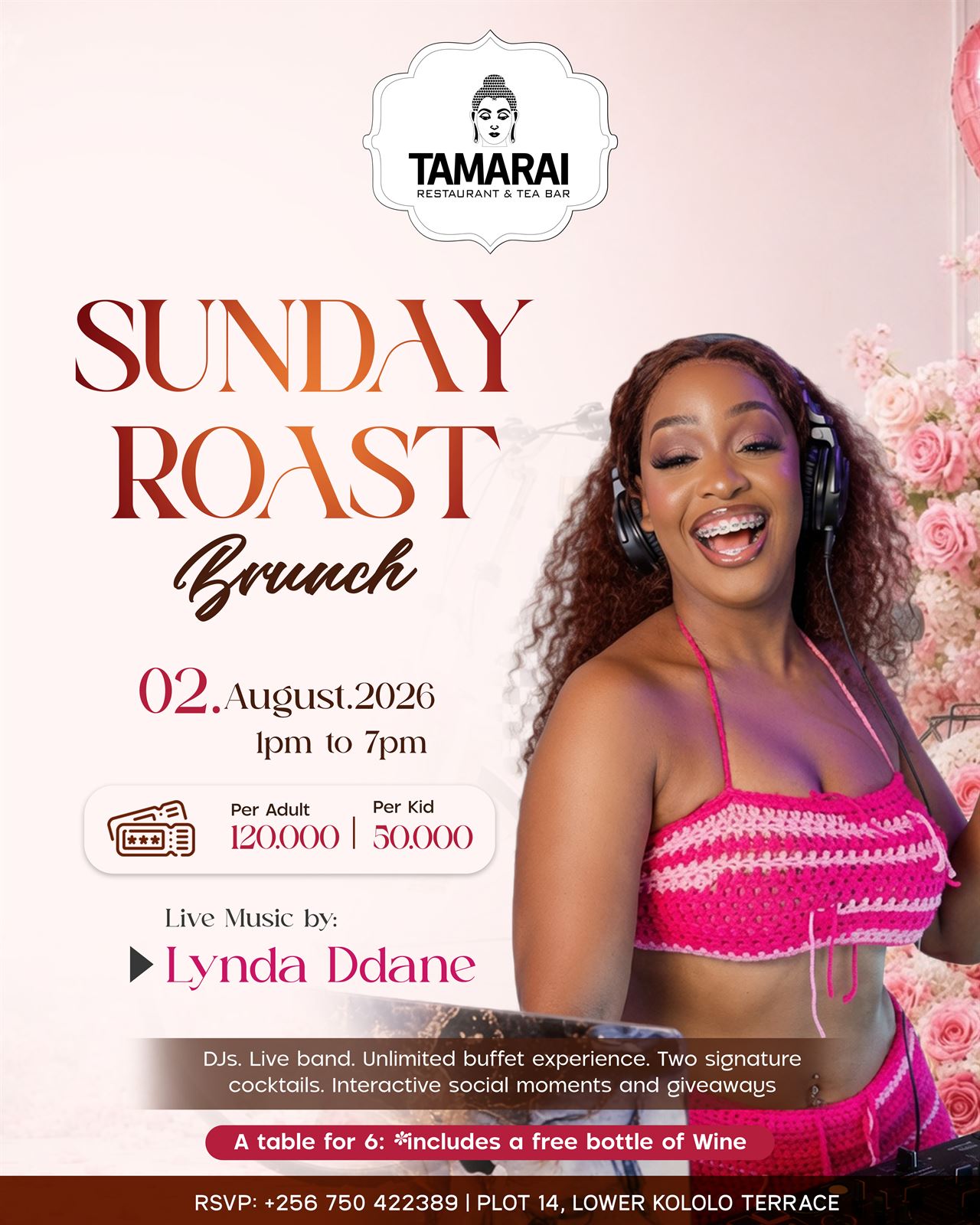 Tamarai Sunday Roast Brunch flyer
